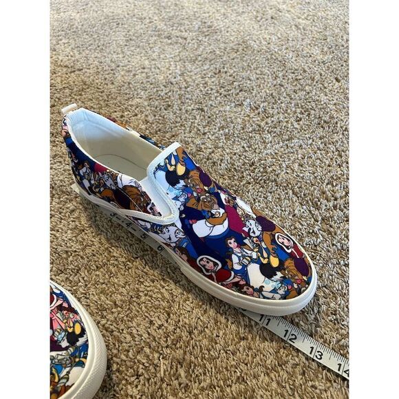 Disney Beauty and the Beast Men's Slip-On Sneakers Size 13 Blue - Picture 8 of 8